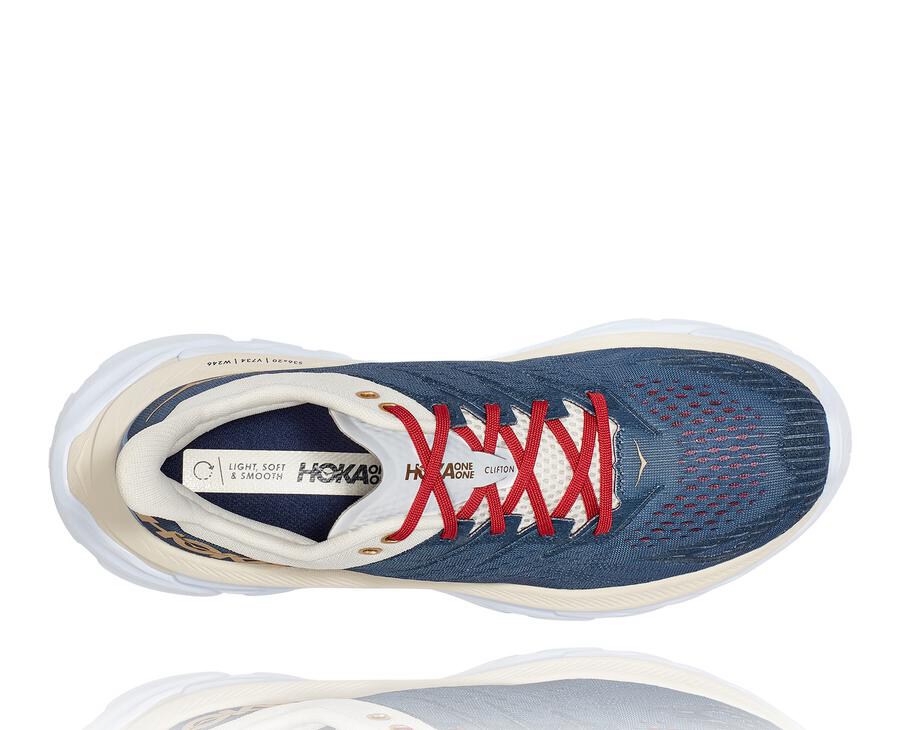 Hoka One One Tenisky Damske Modre/Biele - Clifton Edge - 15942-KGZV